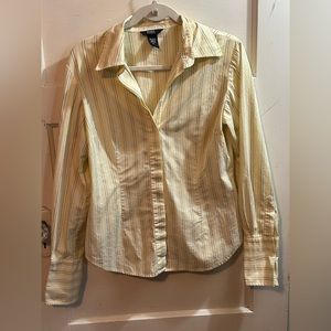 #Body by Victoria blouse yellow with blue and white